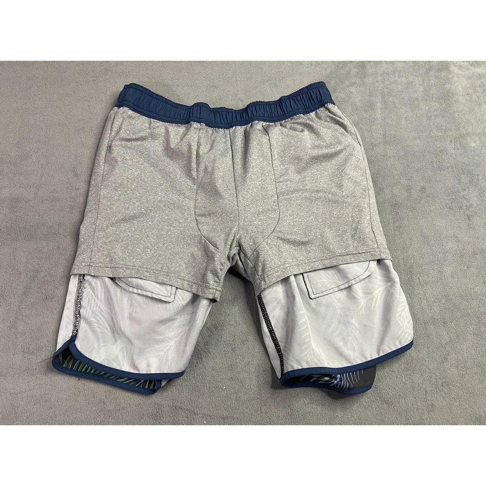 Fair Harbor Shorts Mens Medium Swim Green Tropical‎ Palm 8